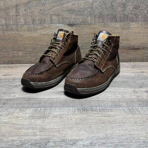 Carhartt Lightweight Brown Leather Moc Toe Chukka Boots Men's Size 10.5